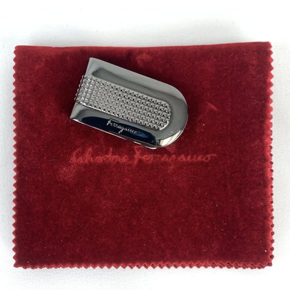 Salvatore Ferragamo Money Clip in Gun Metal - Picture 5 of 8